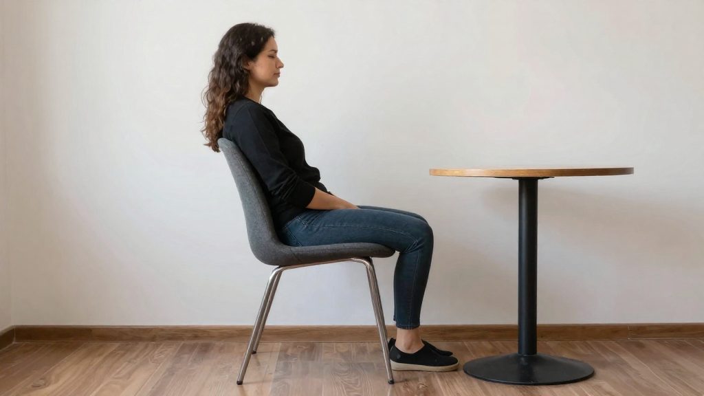 ¿Qué altura debe tener la silla de oficina?