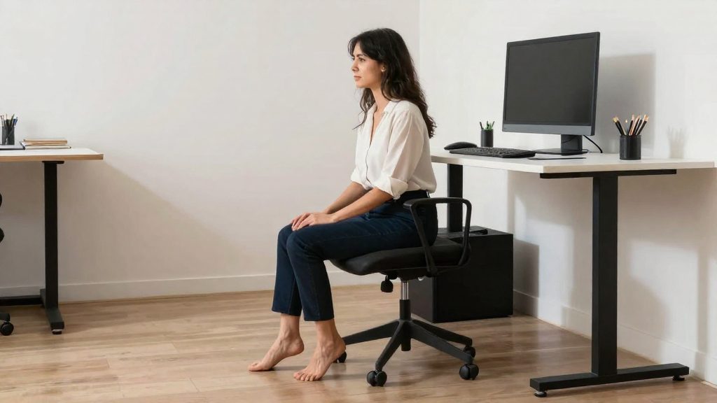 Altura adecuada de la silla de oficina: guía según tu estatura