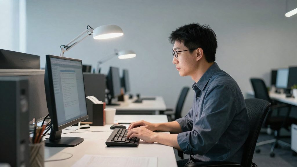 Arbeitsplatzbeleuchtung blendfrei für Bildschirmarbeit: 500 lx