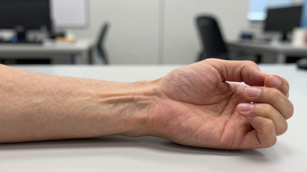 Wie entsteht ein Bandscheibenvorfall im Büro?