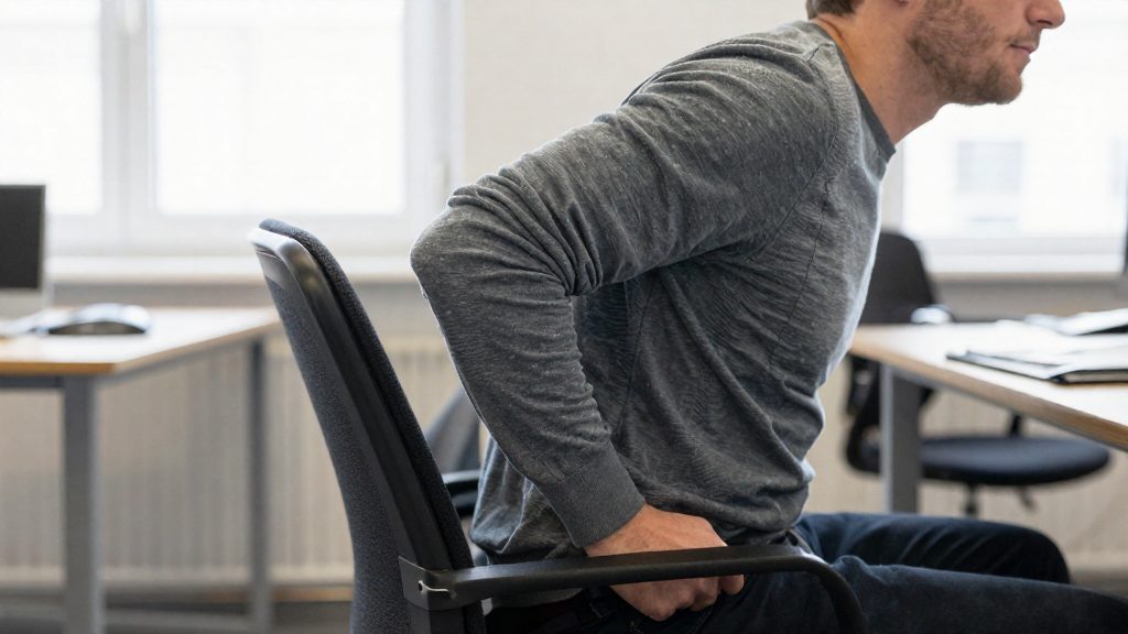 Warum sich das Becken beim Sitzen nach hinten kippt