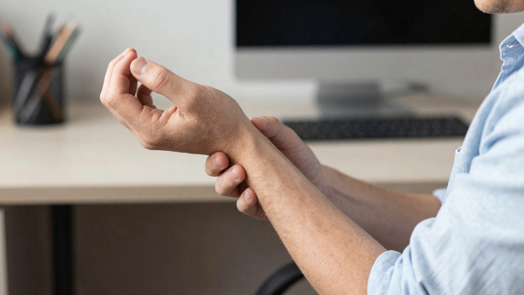 Pause e stretching per polso e avambraccio