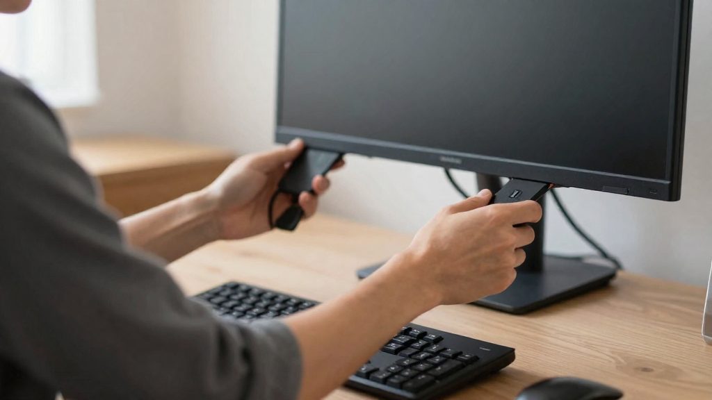 Cómo elevar la pantalla y separar el teclado