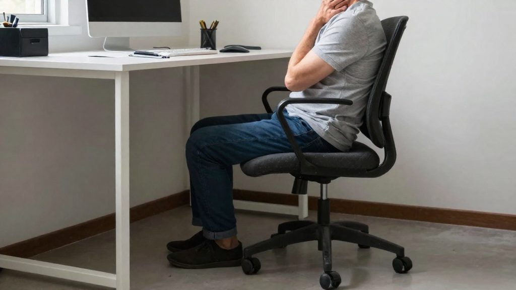 Dor no pescoço após horas no computador: causas e soluções