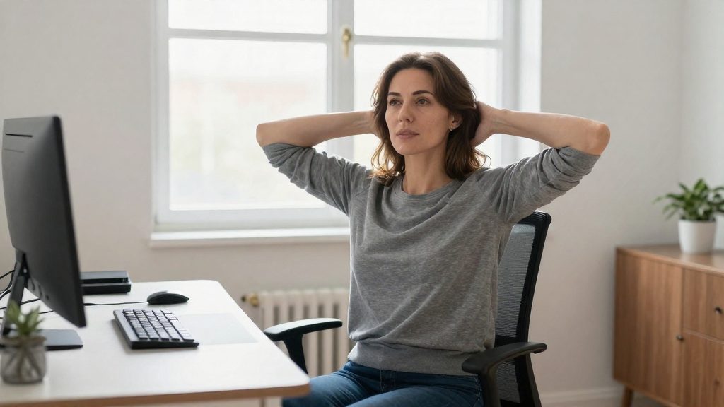 Exercises to Relieve Shoulder Tension From Desk Work