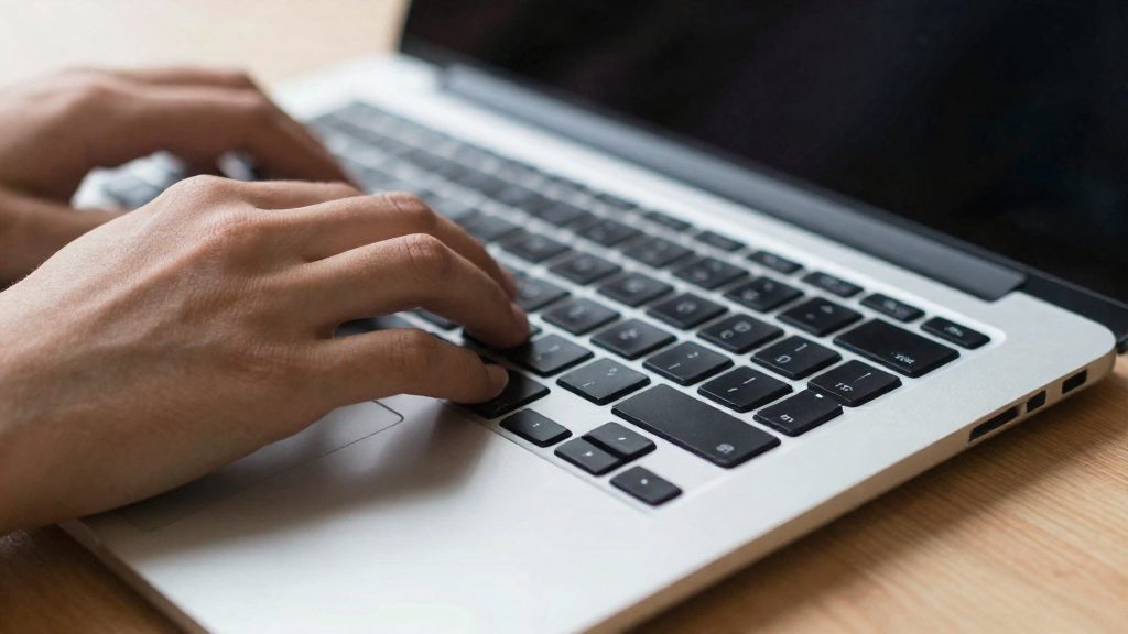 How to set up a laptop at your desk?