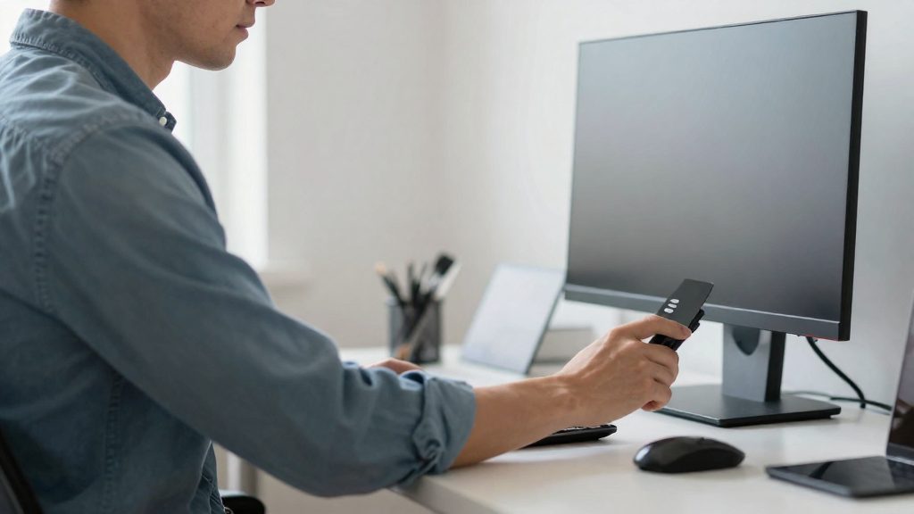 Setting the angle of the second screen