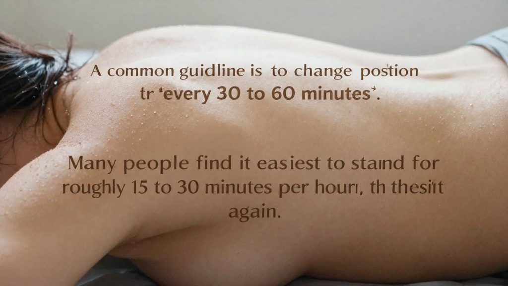 How often should you switch between sitting and standing?