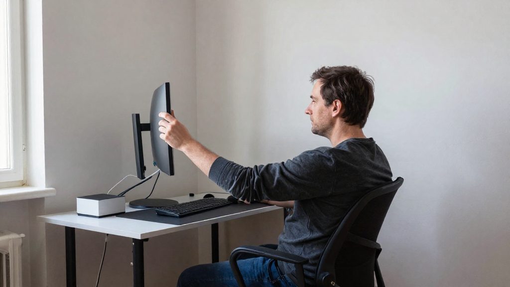 Monitor Height for Neck Pain at Desk: Setup Guidelines