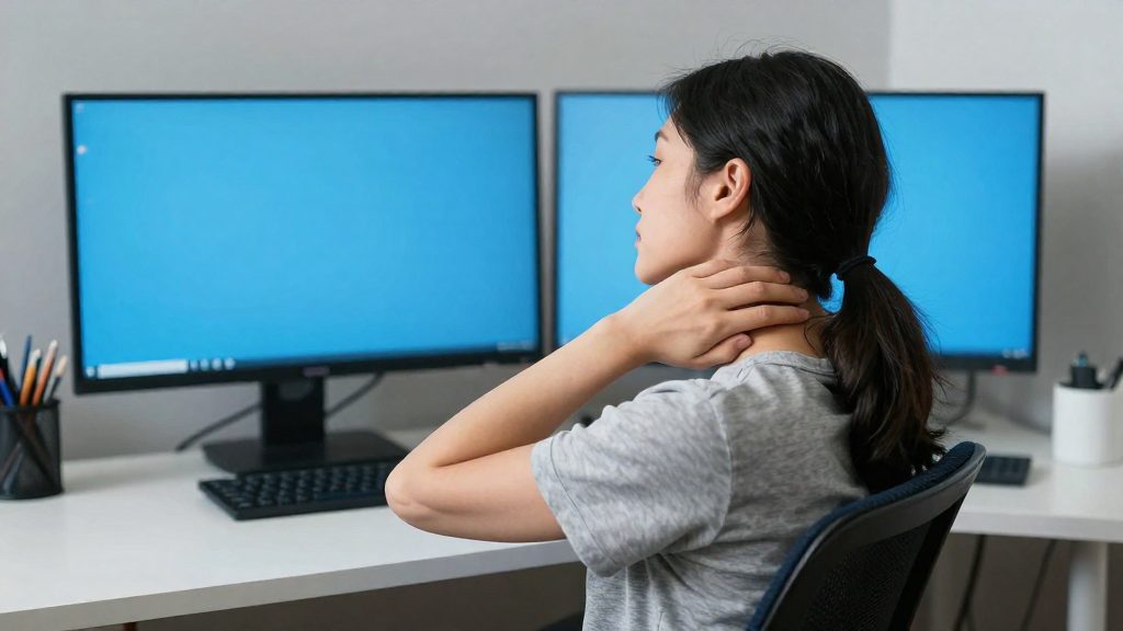 Why two monitors can strain your eyes and neck