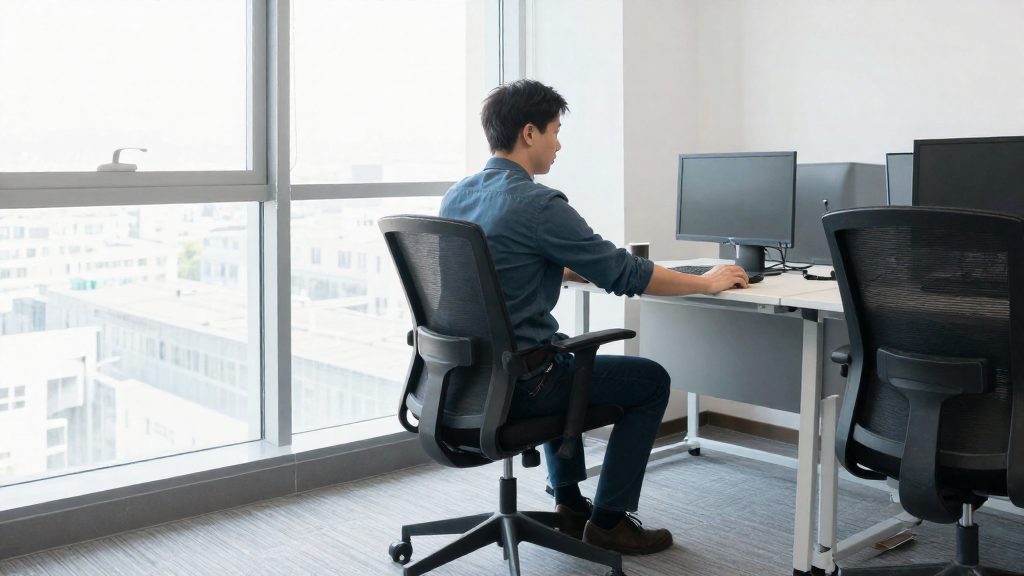 Sedia ergonomica con braccioli regolabili: come impostarli