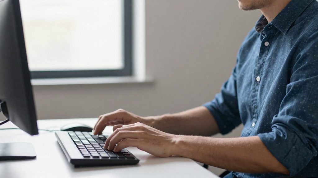 Early sensory symptoms during typing