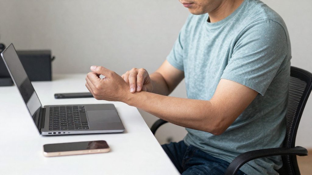 Signs of Repetitive Strain Injury from Computer Work