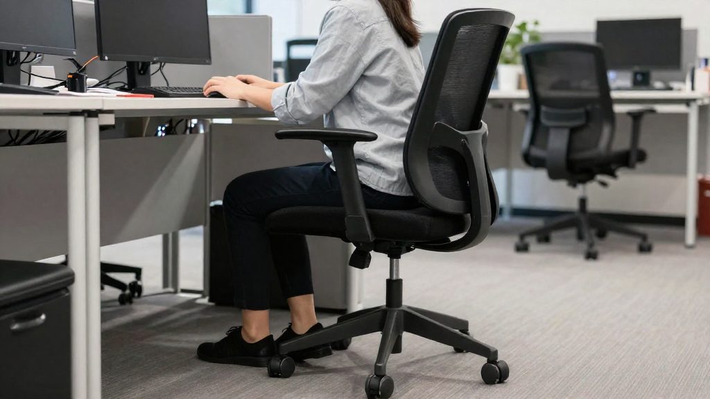 Silla de oficina ergonómica con soporte lumbar: qué exige la ley