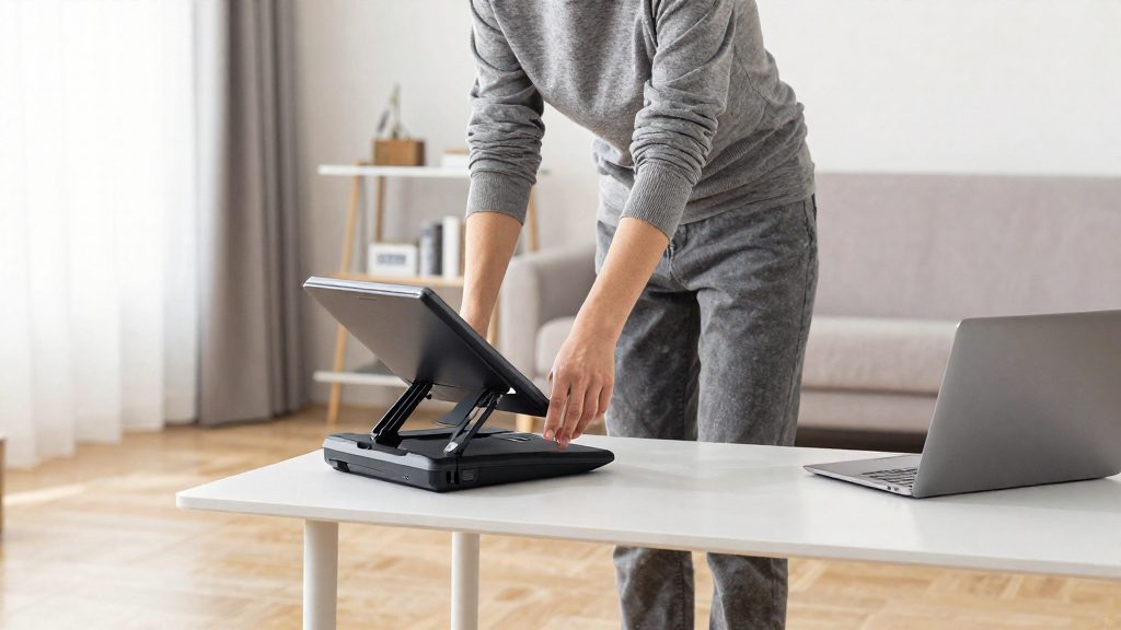 Sit-Stand Desk Converter for a Small Desk: Setup Guide