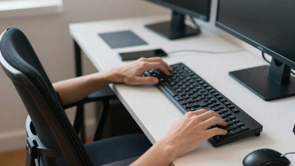 How to set up monitor, keyboard and elbows