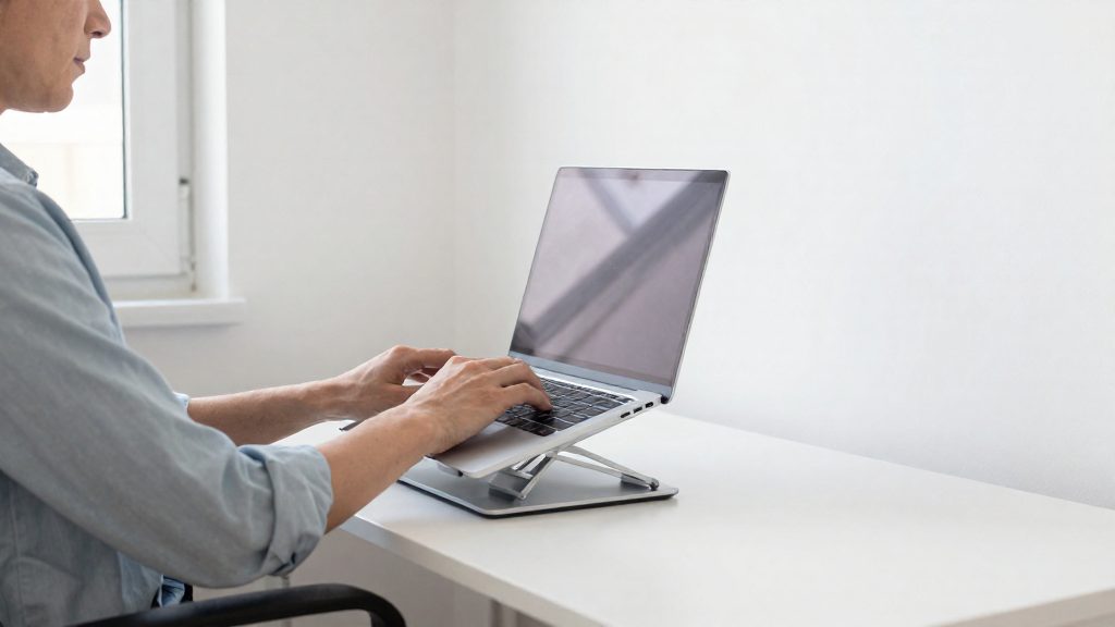 Suporte para notebook ergonômico para mesa: guia de escolha